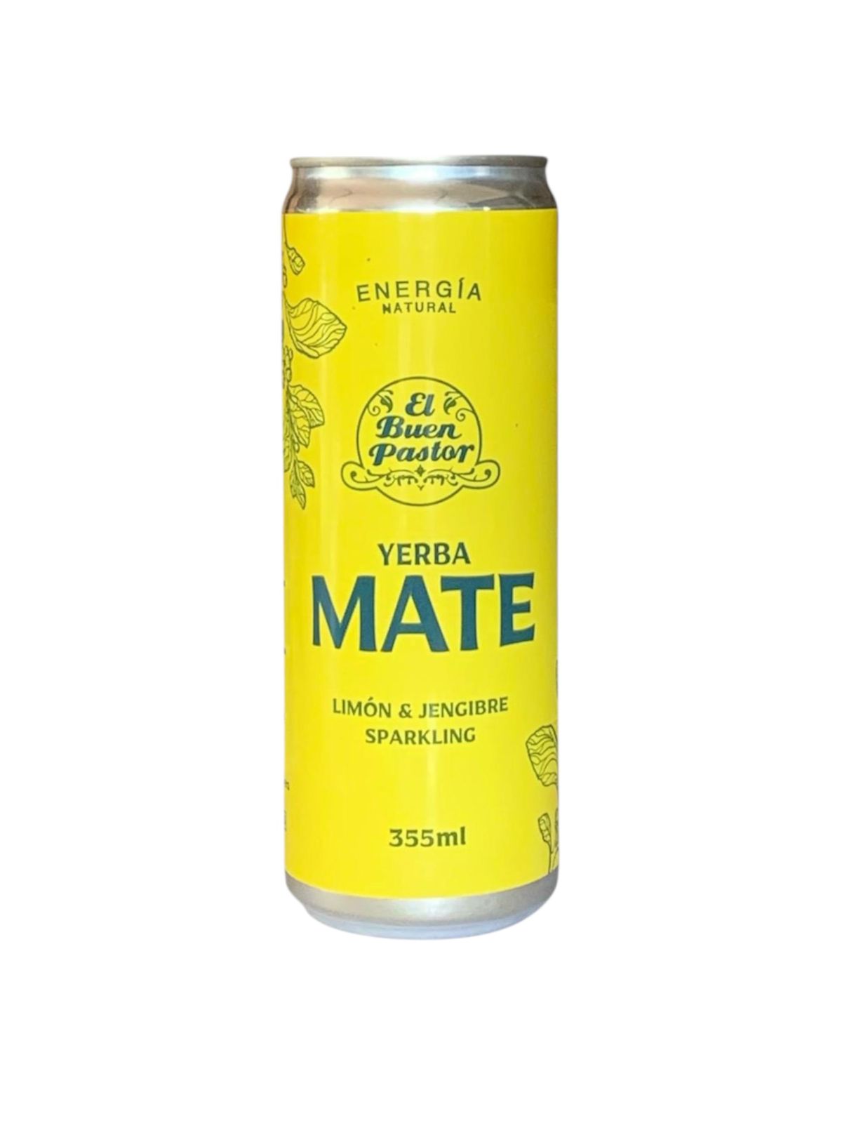 Bebida Energizante Natural Yerba Mate Limón Jengibre El Buen Pastor 355ml