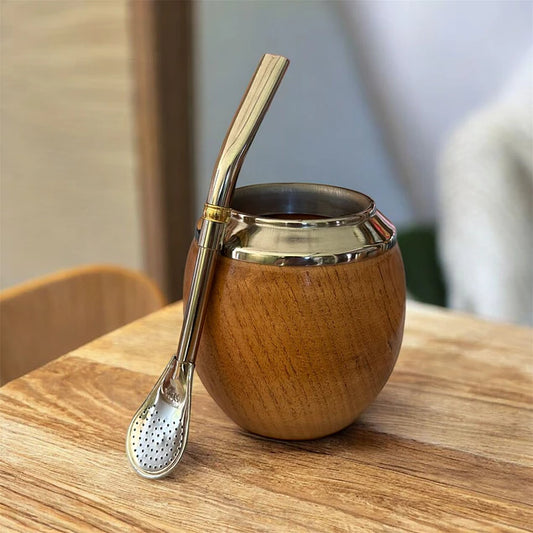 Mate Torpedo de Madera Algarrobo mas Bombilla