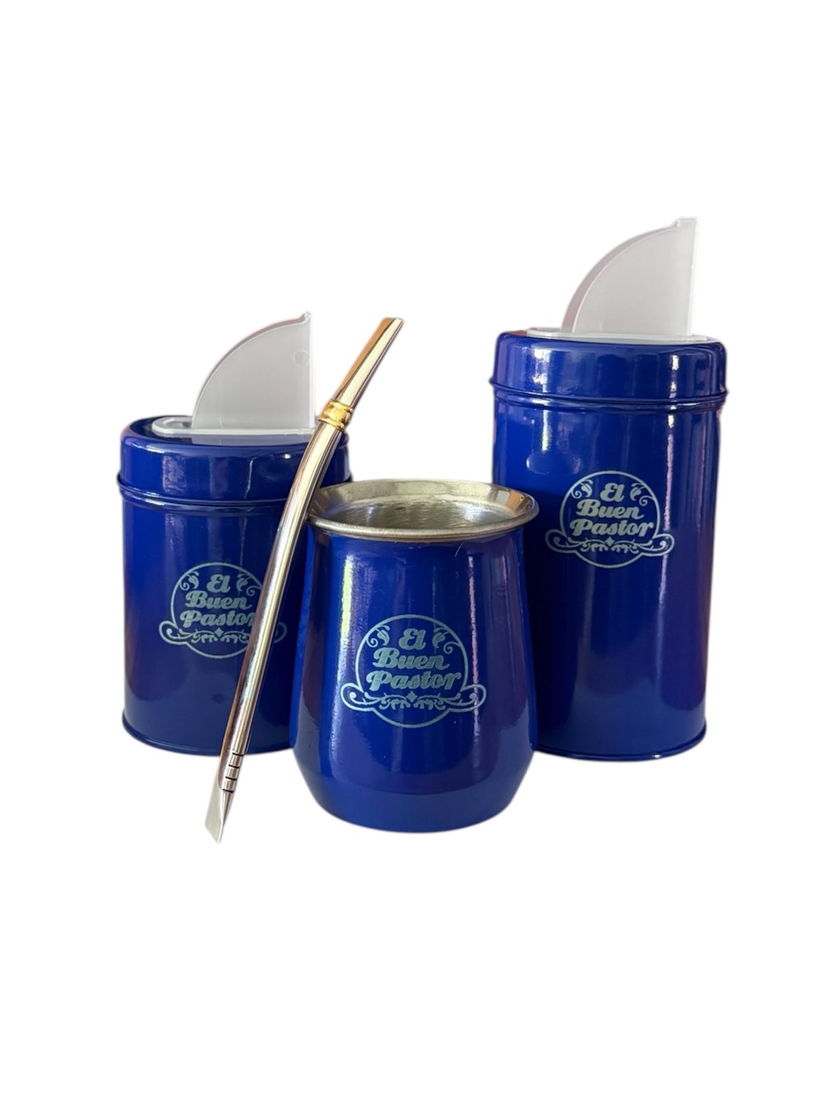 Set Matero Azul Acero Inoxidable El Buen Pastor