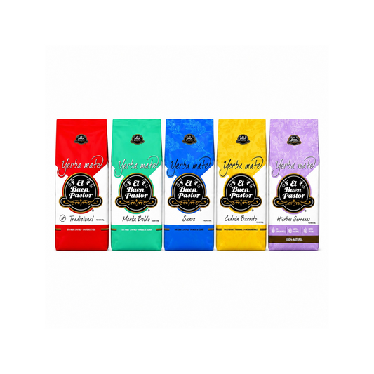 Pack x 5 Yerba Mate El Buen Pastor Surtidas 500G libre de gluten