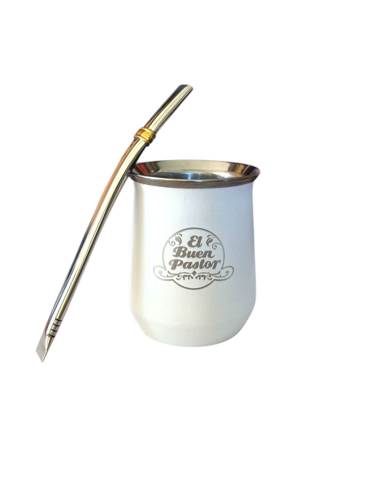 Set Matero Acero Inoxidable Blanco El Buen Pastor