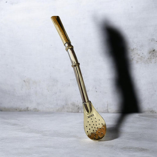 Bombilla de Alpaca y Bronce El Buen Pastor