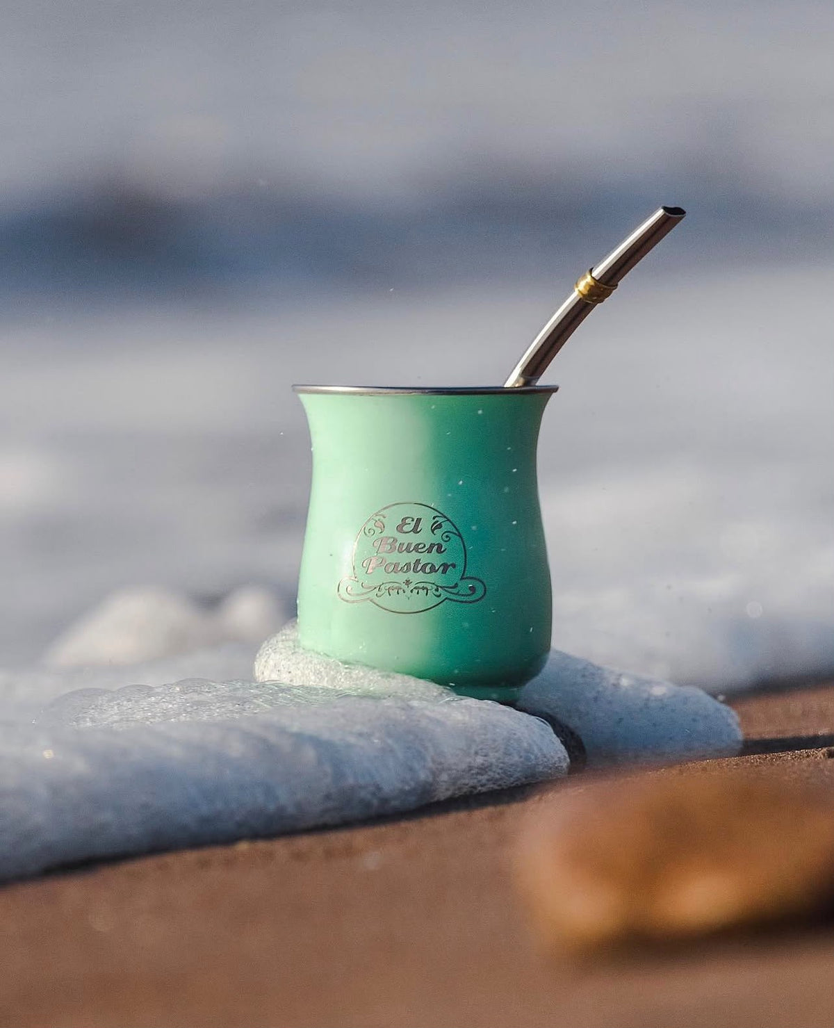 Mate Acero Inoxidable Verde Agua El Buen Pastor