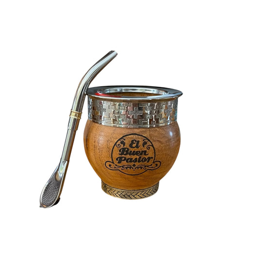 Mate Imperial de Madera Algarrobo mas Bombilla