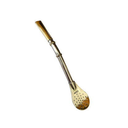 Bombilla de Alpaca y Bronce El Buen Pastor