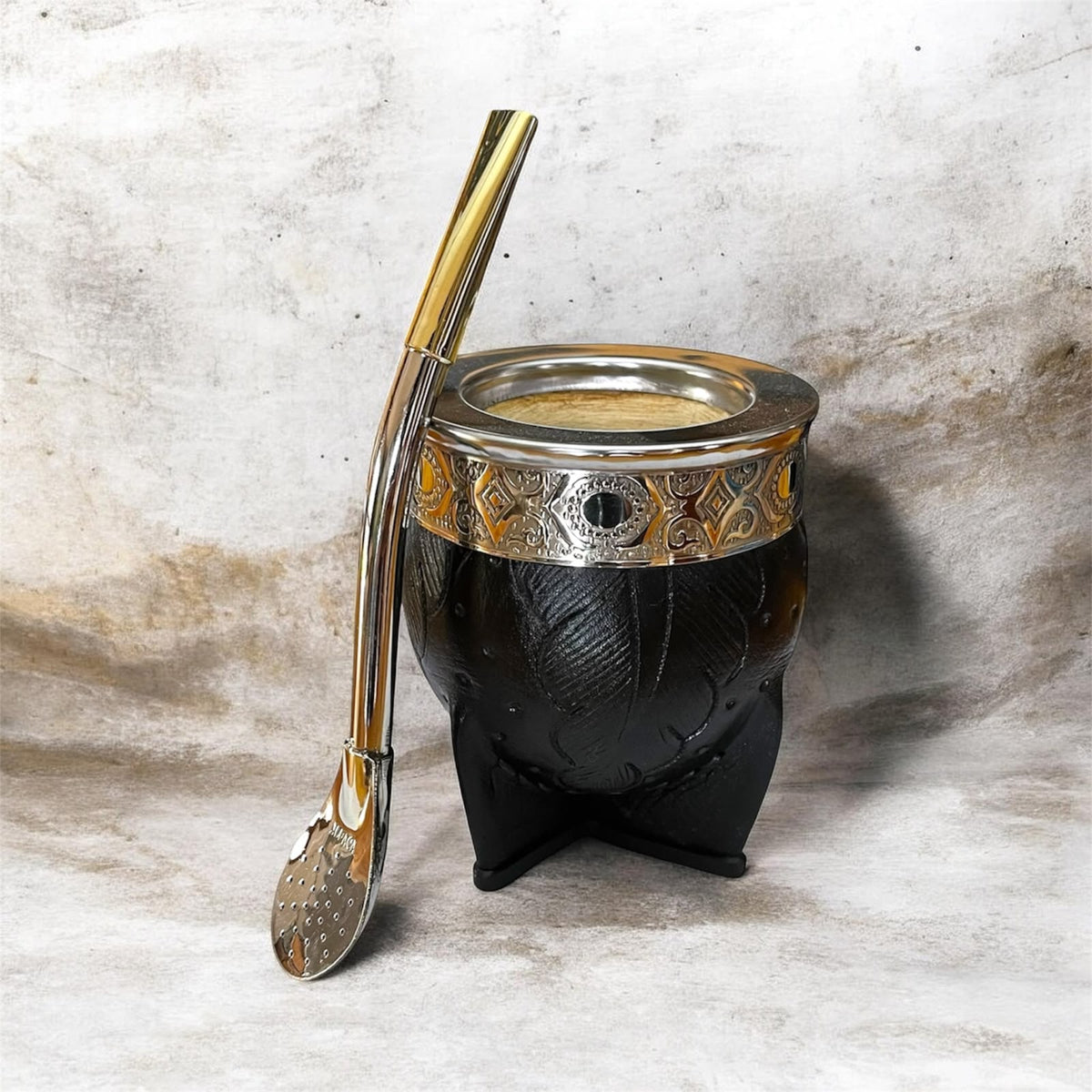 Mate Imperial de Calabaza con Bombilla de Alpaca El Buen Pastor