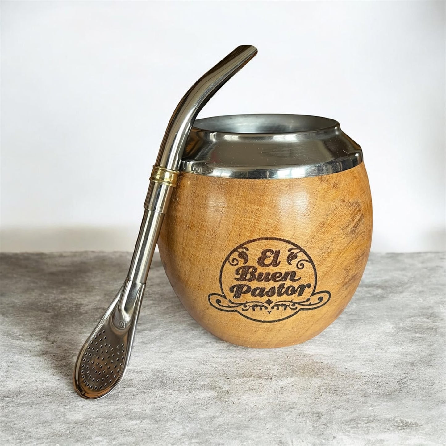 Mate Torpedo de Madera Algarrobo mas Bombilla