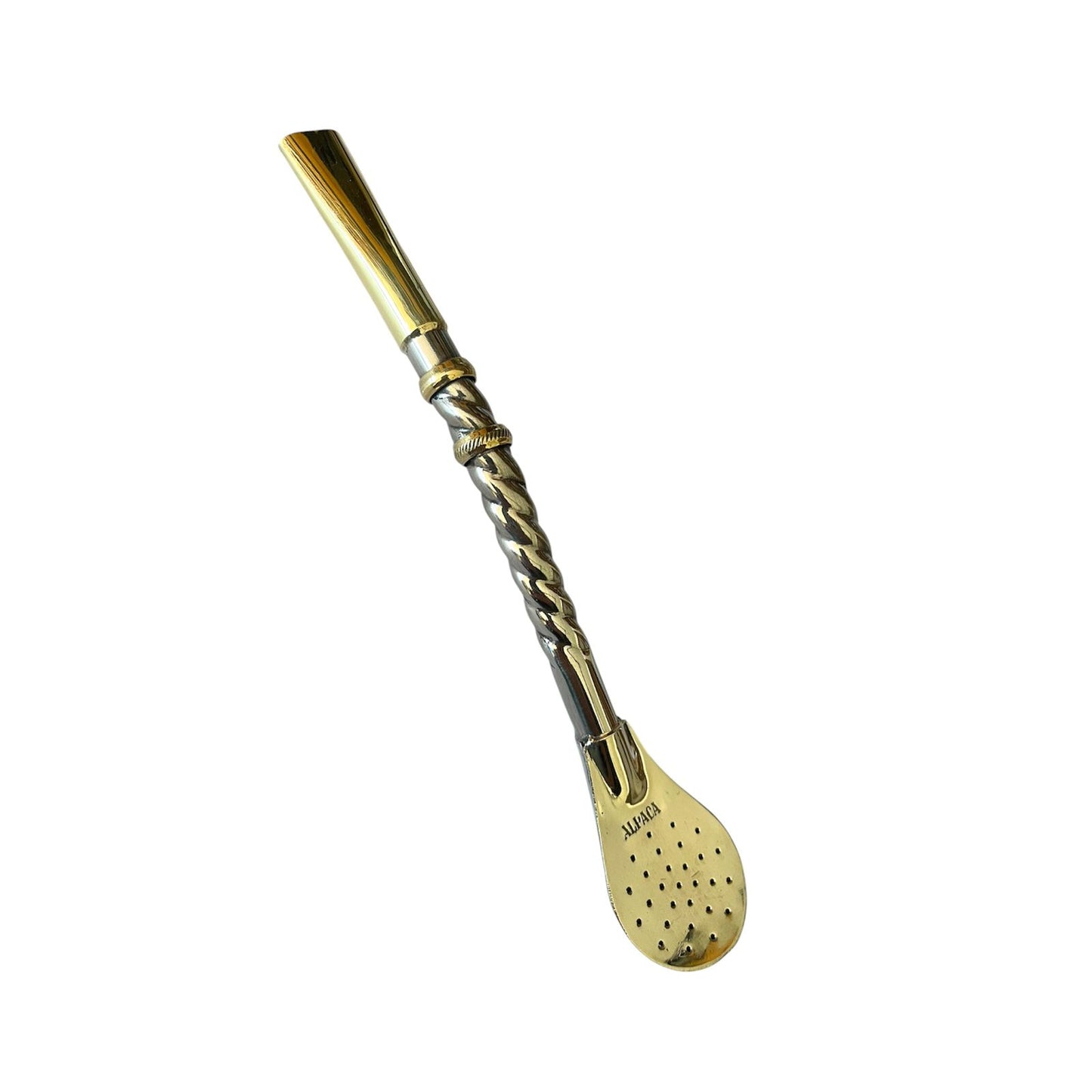 Bombilla de Alpaca y Bronce El Buen Pastor
