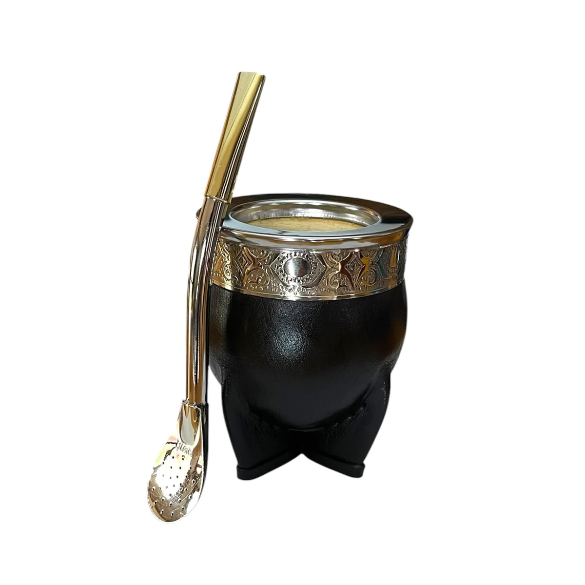 Mate Imperial de Calabaza con Bombilla de Alpaca El Buen Pastor