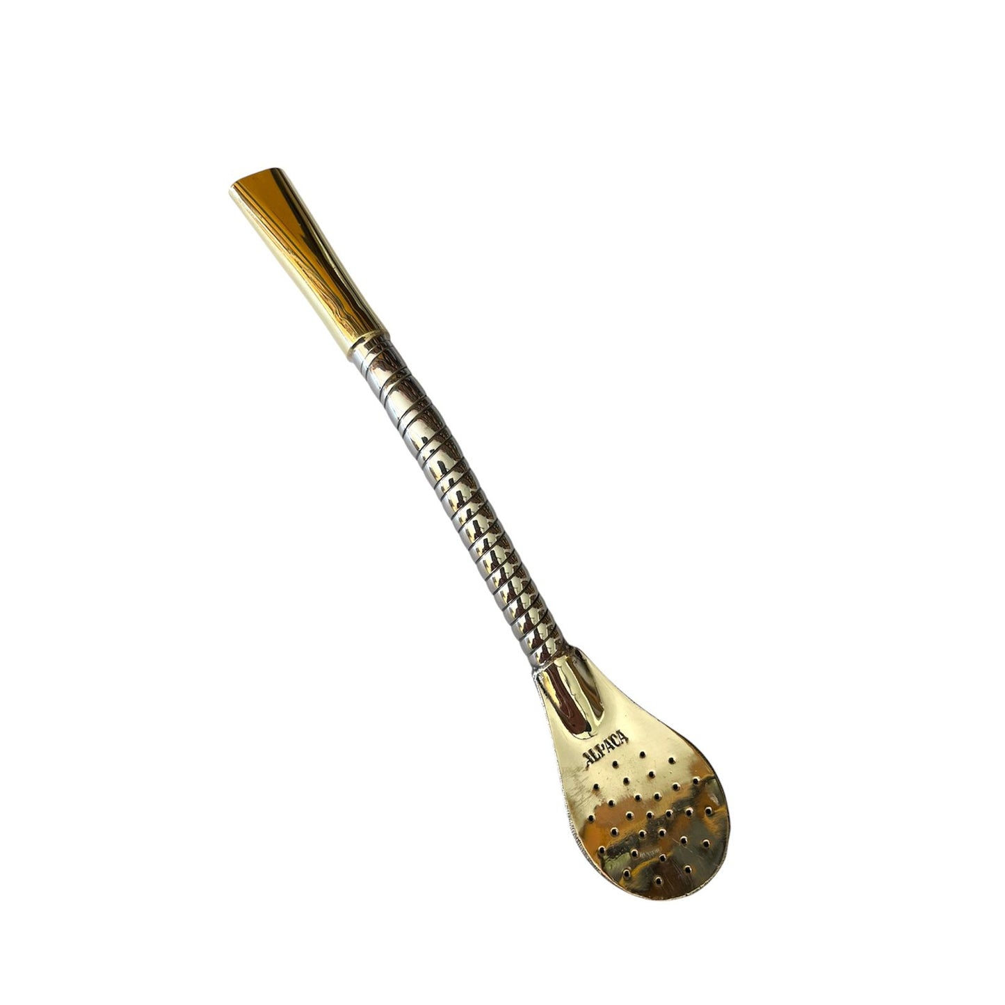 Bombilla de Alpaca y Bronce El Buen Pastor