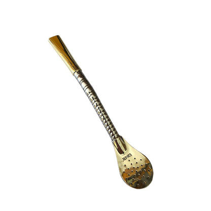 Bombilla de Alpaca y Bronce El Buen Pastor