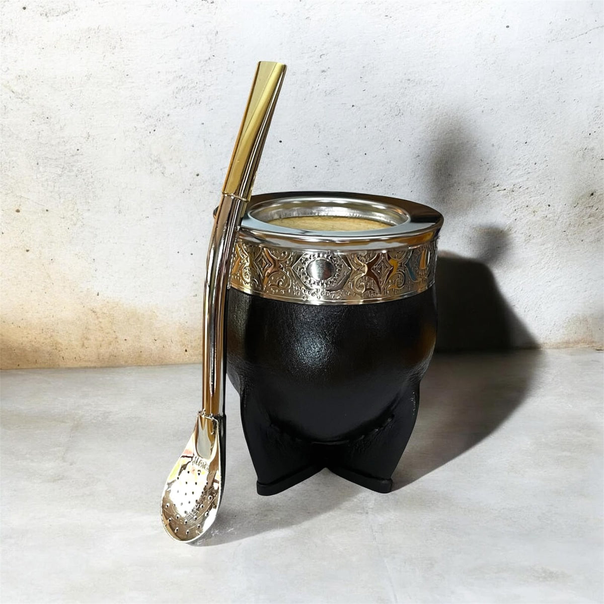 Mate Imperial de Calabaza con Bombilla de Alpaca El Buen Pastor