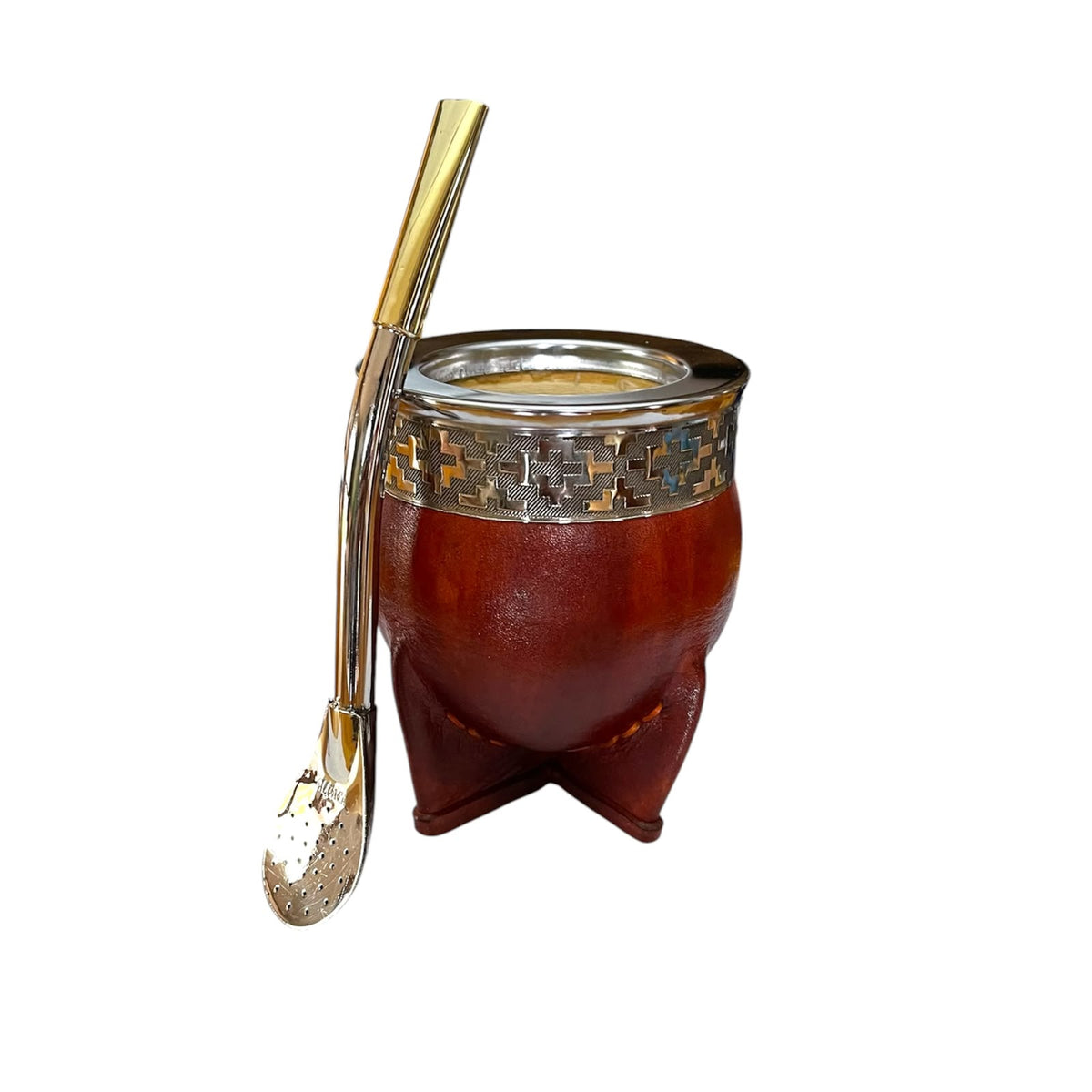 Mate Imperial de Calabaza con Bombilla de Alpaca El Buen Pastor