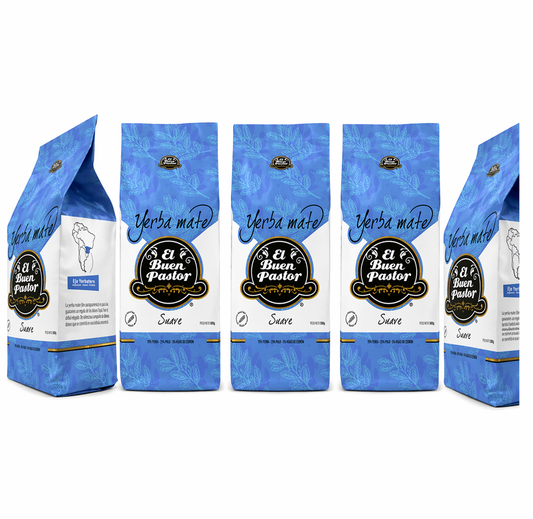 Pack 5 Yerba Mate Tradicional Suave El Buen Pastor 500 G