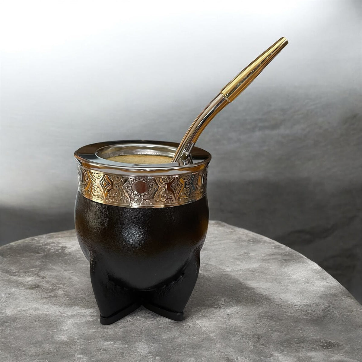 Mate Imperial de Calabaza con Bombilla de Alpaca El Buen Pastor