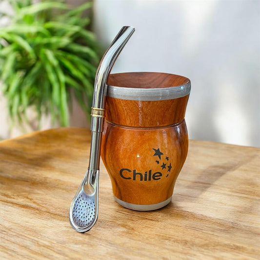Mate de Madera GUAYUBIRA mas Bombilla