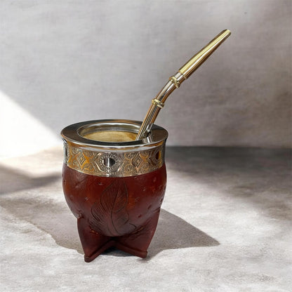 Mate Imperial de Calabaza con Bombilla de Alpaca El Buen Pastor