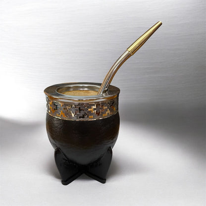 Mate Imperial de Calabaza con Bombilla de Alpaca El Buen Pastor