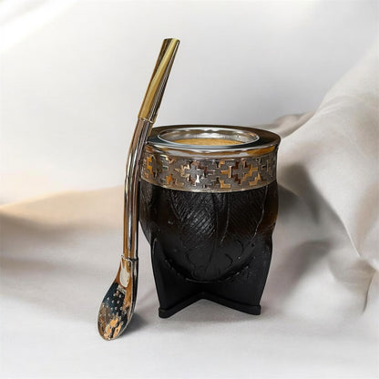 Mate Imperial de Calabaza con Bombilla de Alpaca El Buen Pastor