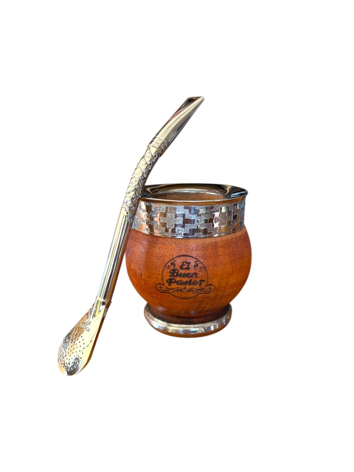 Mate Imperial de Madera Algarrobo Cinta Pampa El Buen Pastor
