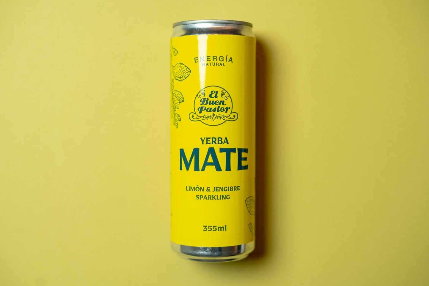 Bebida Energizante Natural Yerba Mate Limón Jengibre El Buen Pastor 355ml