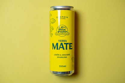 Bebida Energizante Natural Yerba Mate Limón Jengibre El Buen Pastor 355ml
