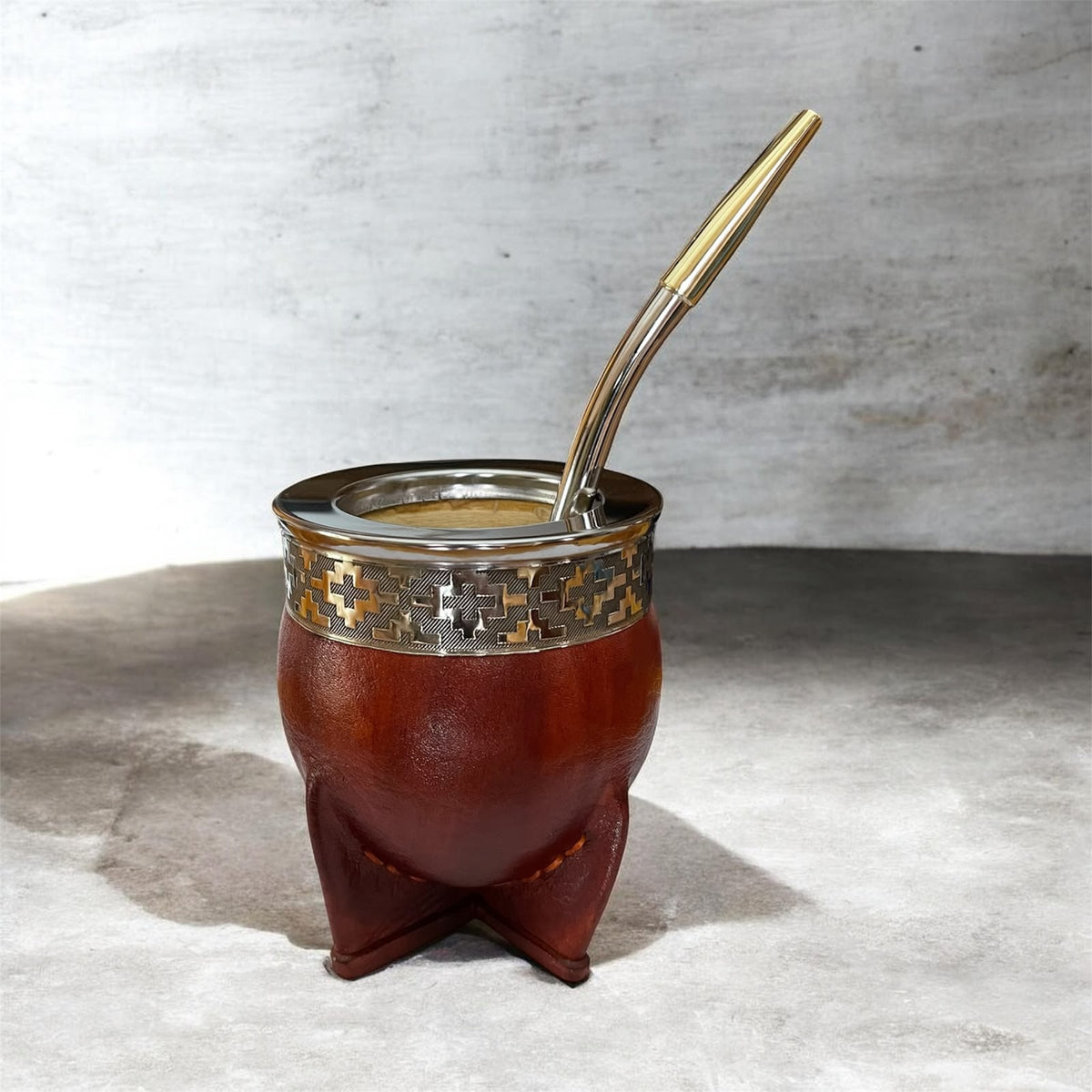Mate Imperial de Calabaza con Bombilla de Alpaca El Buen Pastor