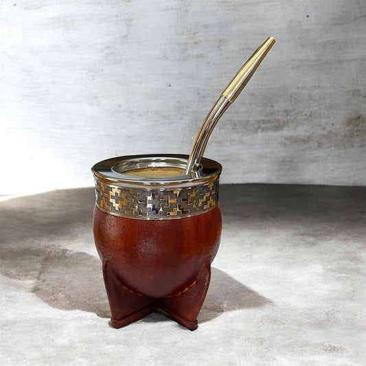 Mate Imperial de Calabaza con Bombilla de Alpaca El Buen Pastor