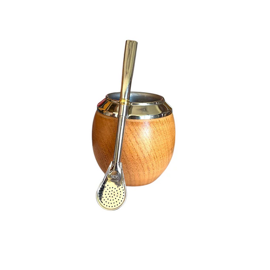 Mate Torpedo de Madera Algarrobo mas Bombilla
