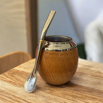 Mate Torpedo de Madera Algarrobo mas Bombilla