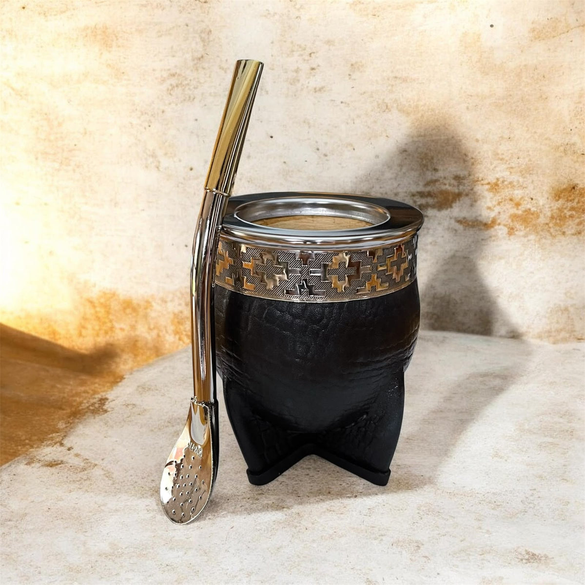 Mate Imperial de Calabaza con Bombilla de Alpaca El Buen Pastor