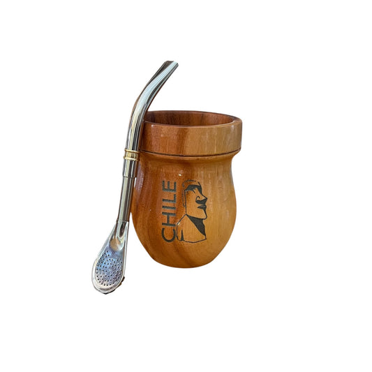 Mate de Madera GUAYUBIRA mas Bombilla