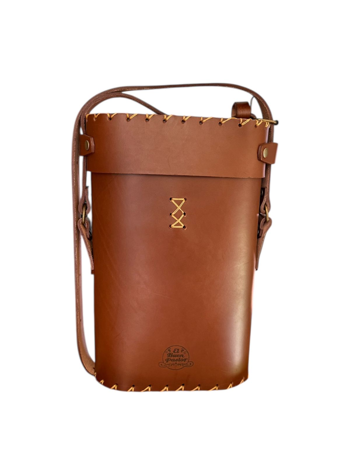 Bolso Matero de Cuero Marrón El Buen Pastor
