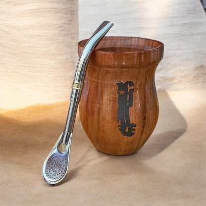 Mate de Madera GUAYUBIRA mas Bombilla
