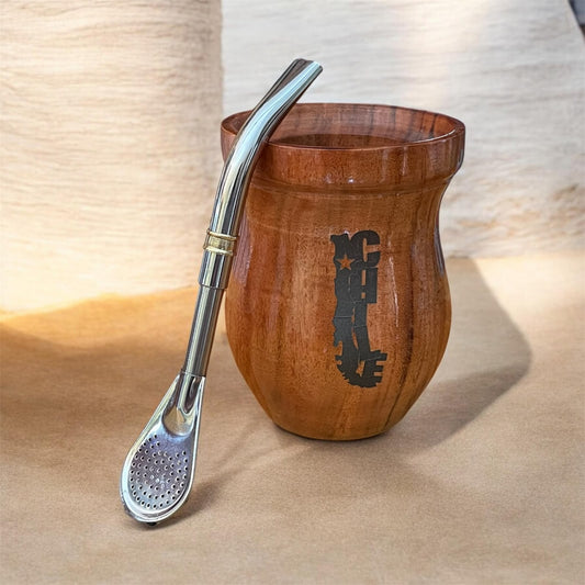 Mate de Madera GUAYUBIRA mas Bombilla