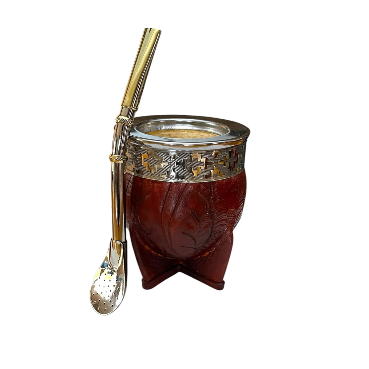Mate Imperial de Calabaza con Bombilla de Alpaca El Buen Pastor