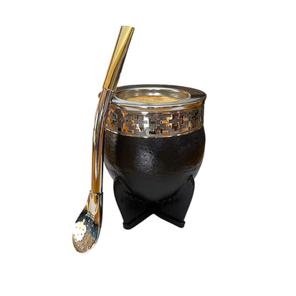 Mate Imperial de Calabaza con Bombilla de Alpaca El Buen Pastor