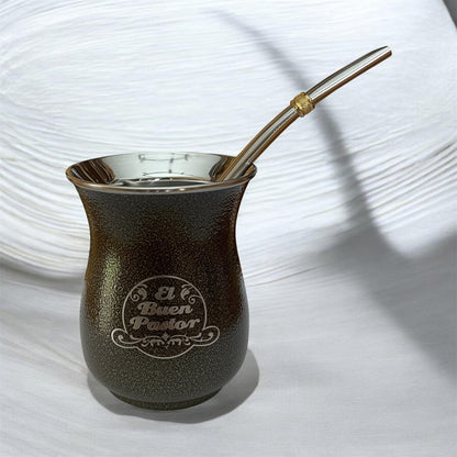 Mate Acero Inoxidable Dorado Grafito El Buen Pastor