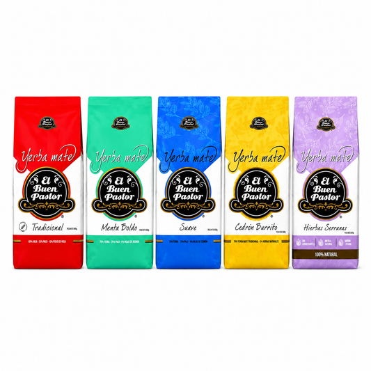 Pack x 5 Yerba Mate El Buen Pastor Surtidas 500G libre de gluten