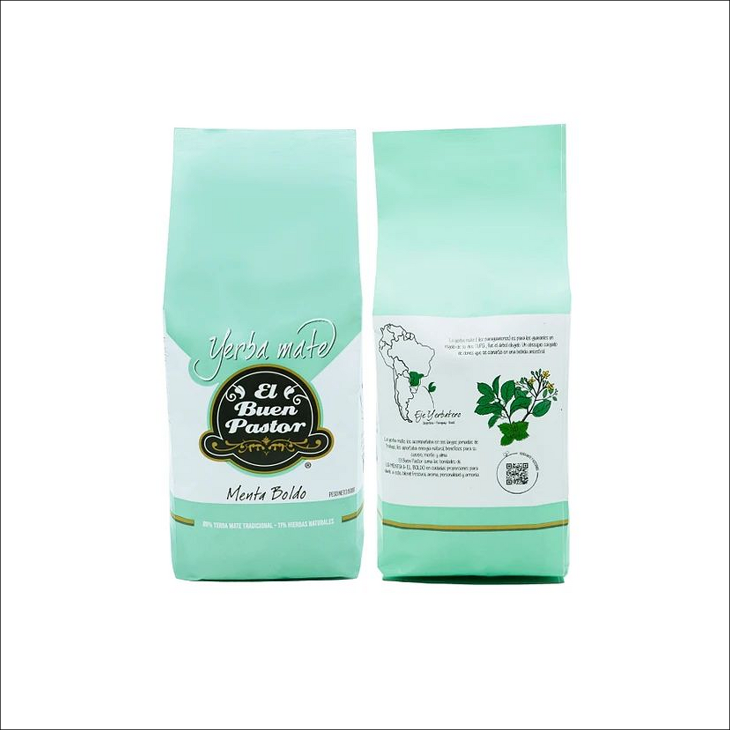 Yerba Mate Menta Boldo El Buen Pastor 500 G libre de gluten