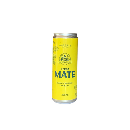Bebida Energizante Natural Yerba Mate Limón Jengibre El Buen Pastor 355ml