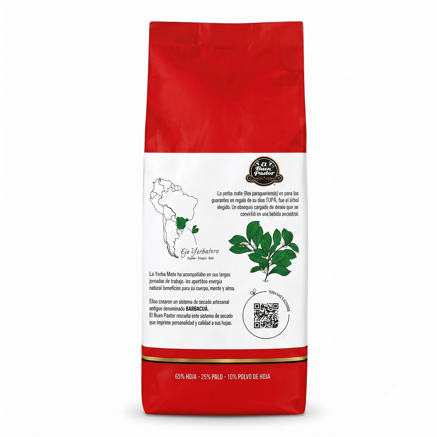 Yerba Mate Tradicional Barbacuá El Buen Pastor 500 G libre de gluten