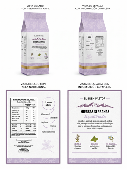 Yerba Mate Hierbas Serranas El Buen Pastor 500g libre de gluten