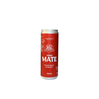 Bebida Energizante Natural Yerba Mate Frutos Rojos El Buen Pastor 355ml