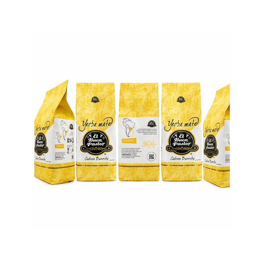 Pack 5 Yerba Mate Cedrón Burrito El Buen Pastor 500g libre de gluten
