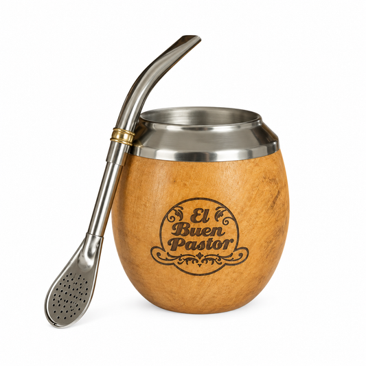 Mate Torpedo de Madera Algarrobo mas Bombilla