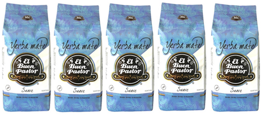 Pack 5 Yerba Mate Tradicional Suave El Buen Pastor 500 G