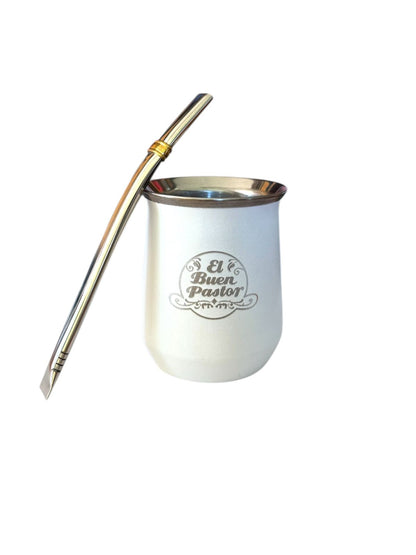 Set Matero Acero Inoxidable Blanco El Buen Pastor