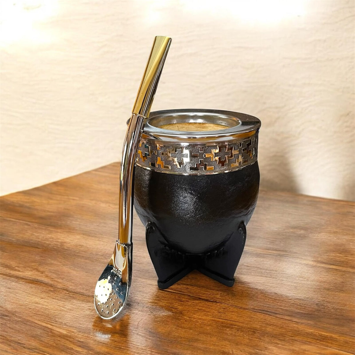 Mate Imperial de Calabaza con Bombilla de Alpaca El Buen Pastor