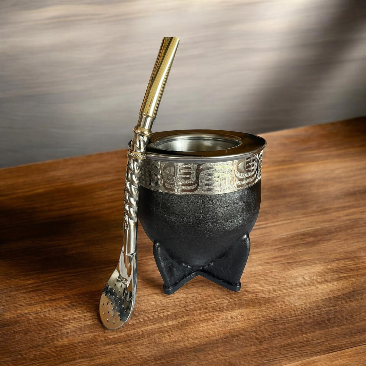 Mate Imperial Acero Inoxidable más Bombilla de Alpaca El Buen Pastor